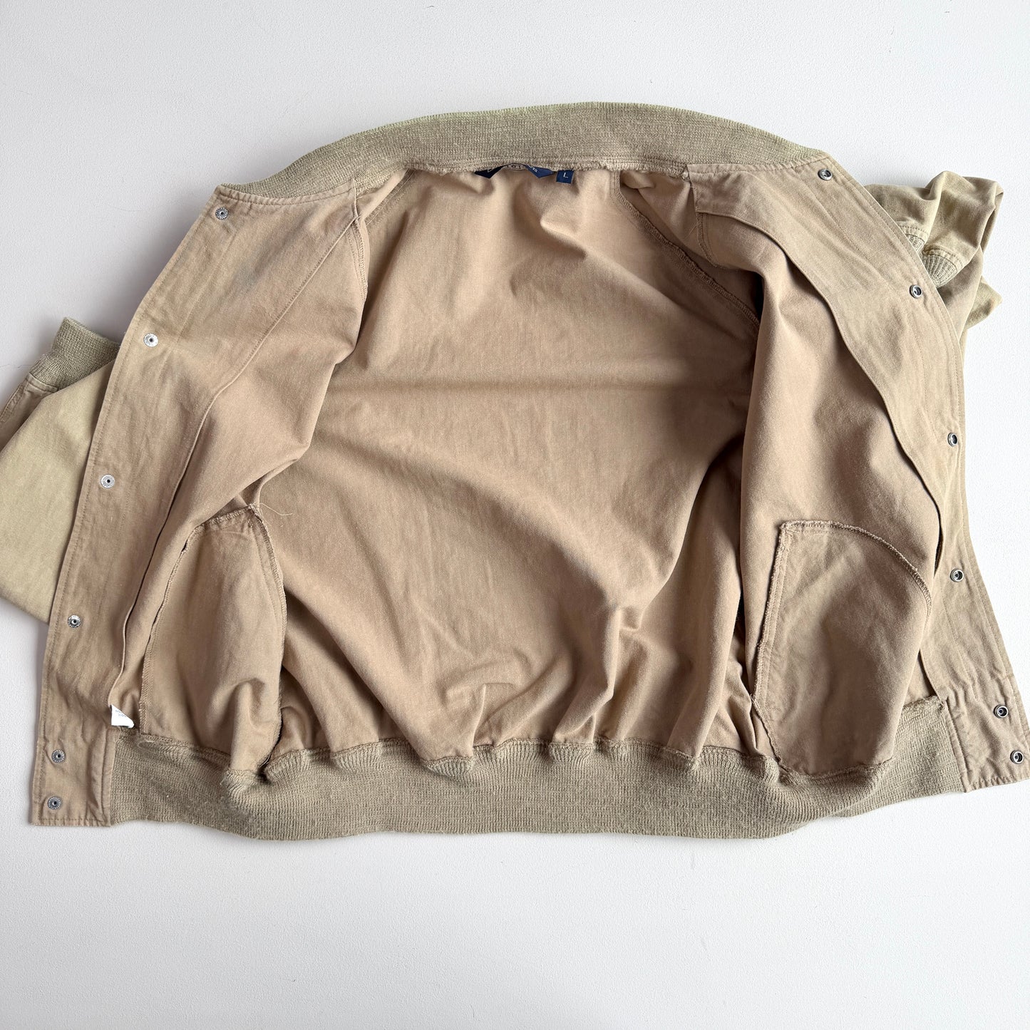VNTG Polo Ralph Lauren (L) Sage/Olive WWII Military Raglan Bomber Jacket