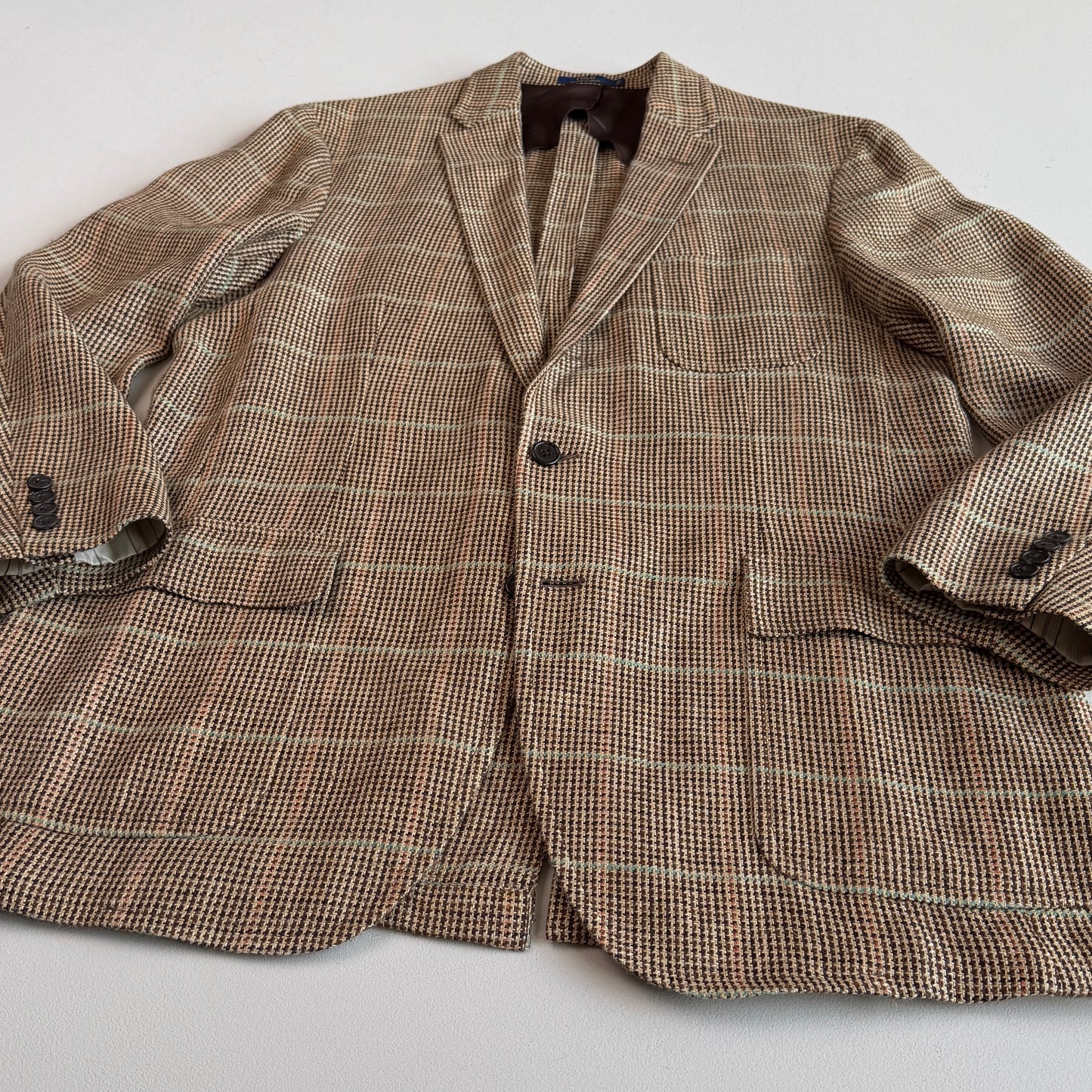 Polo Ralph Lauren (44L) Linen/Silk Overcheck Soft Tailored Sport Coat