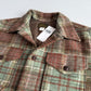 NWT RRL Ralph Lauren (S) Wool Blend Sage/Maroon Plaid Fleece Overshirt