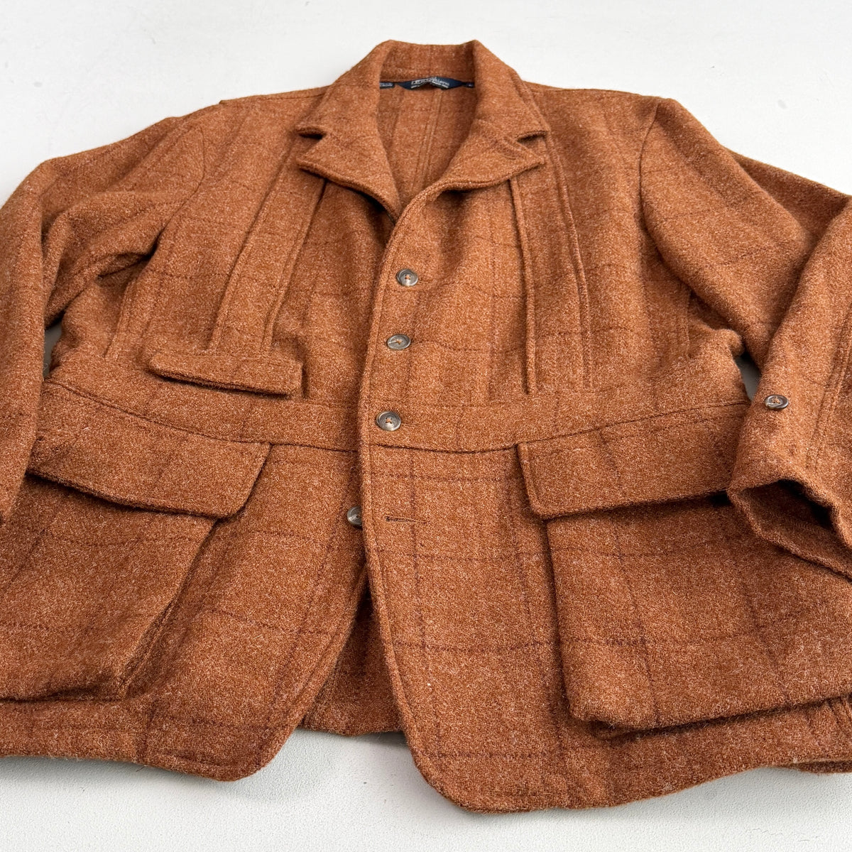 VNTG Polo Ralph Lauren (L) Wool Norfolk Rust/Burnt Orange Sport Coat