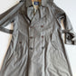 VNTG Burberry (44L) 100% Cotton Gabardine Double Breast Gray Trench Coat