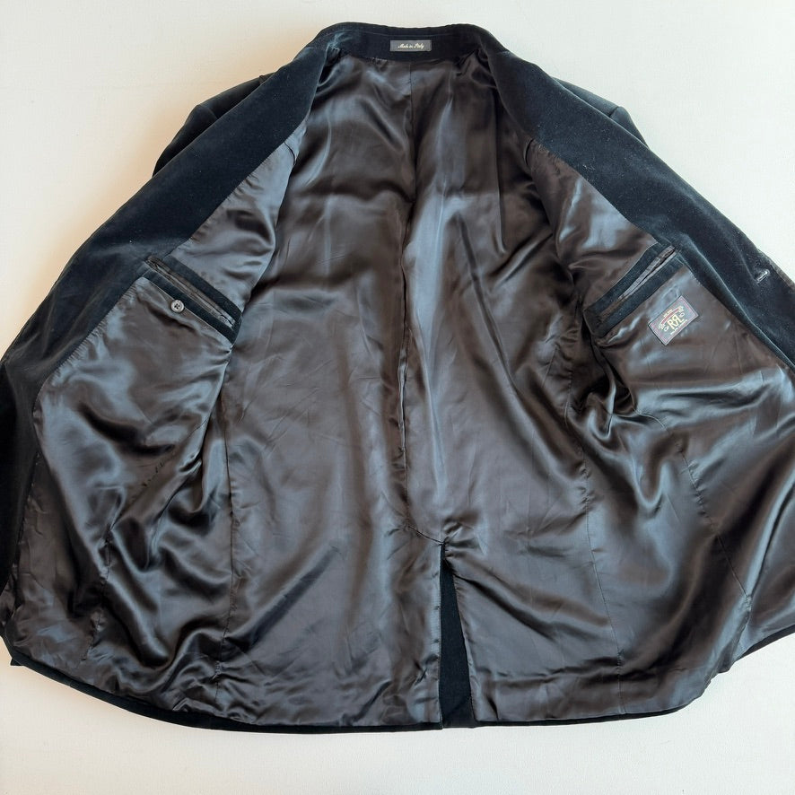 RRL Ralph Lauren (46R) Velvet Velour Floral Decorative Western Sport Jacket