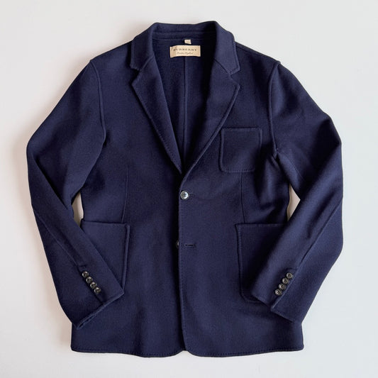 Burberry (2XL, Fits like 44L) Camel Hair Unstructured Navy Blue Sports Coat