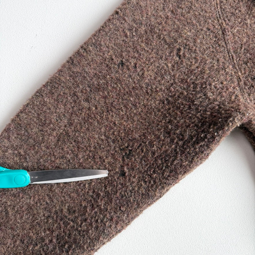 Zenga Sport (M) Wool-Blend Mottled Boucle Red Brown Jacket