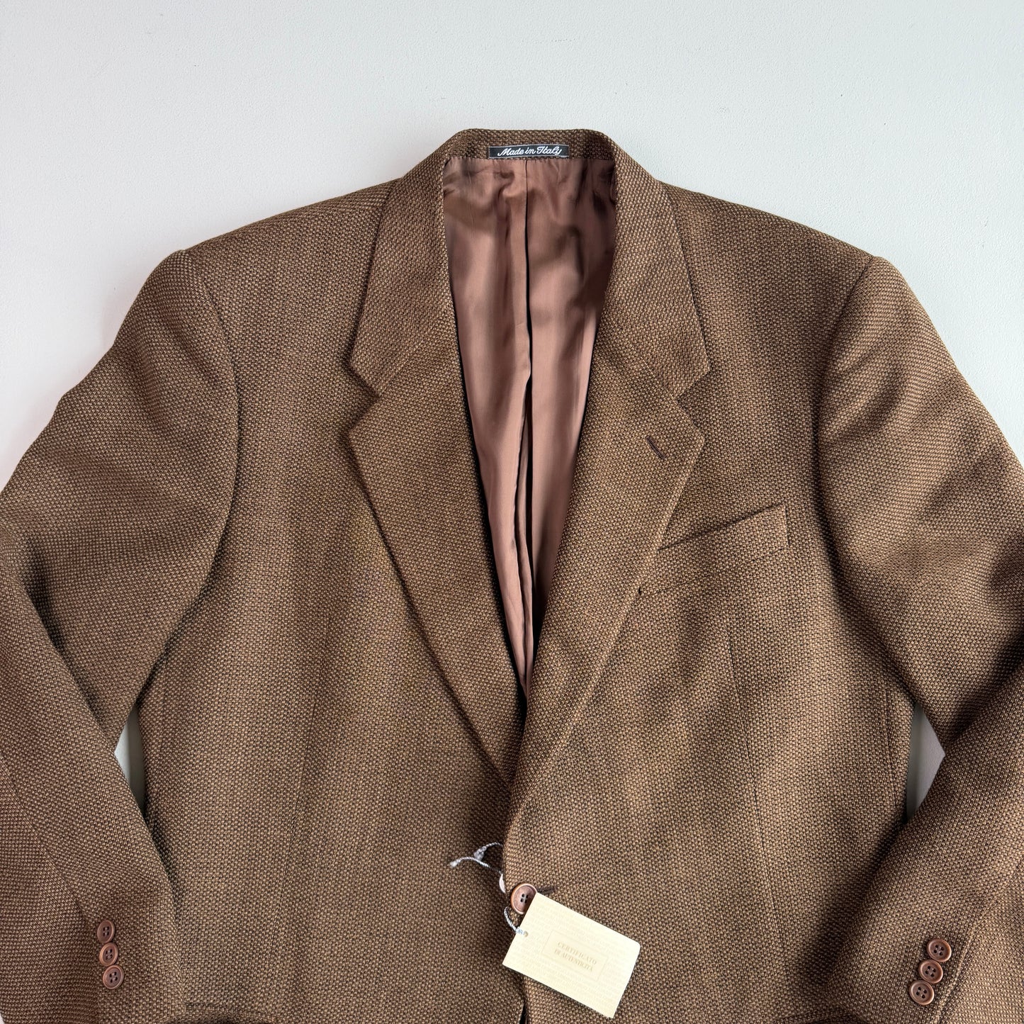 NWT VNTG Giorgio Armani (46R / 56IT) Wool Hopsack Single-Button Sport Coat