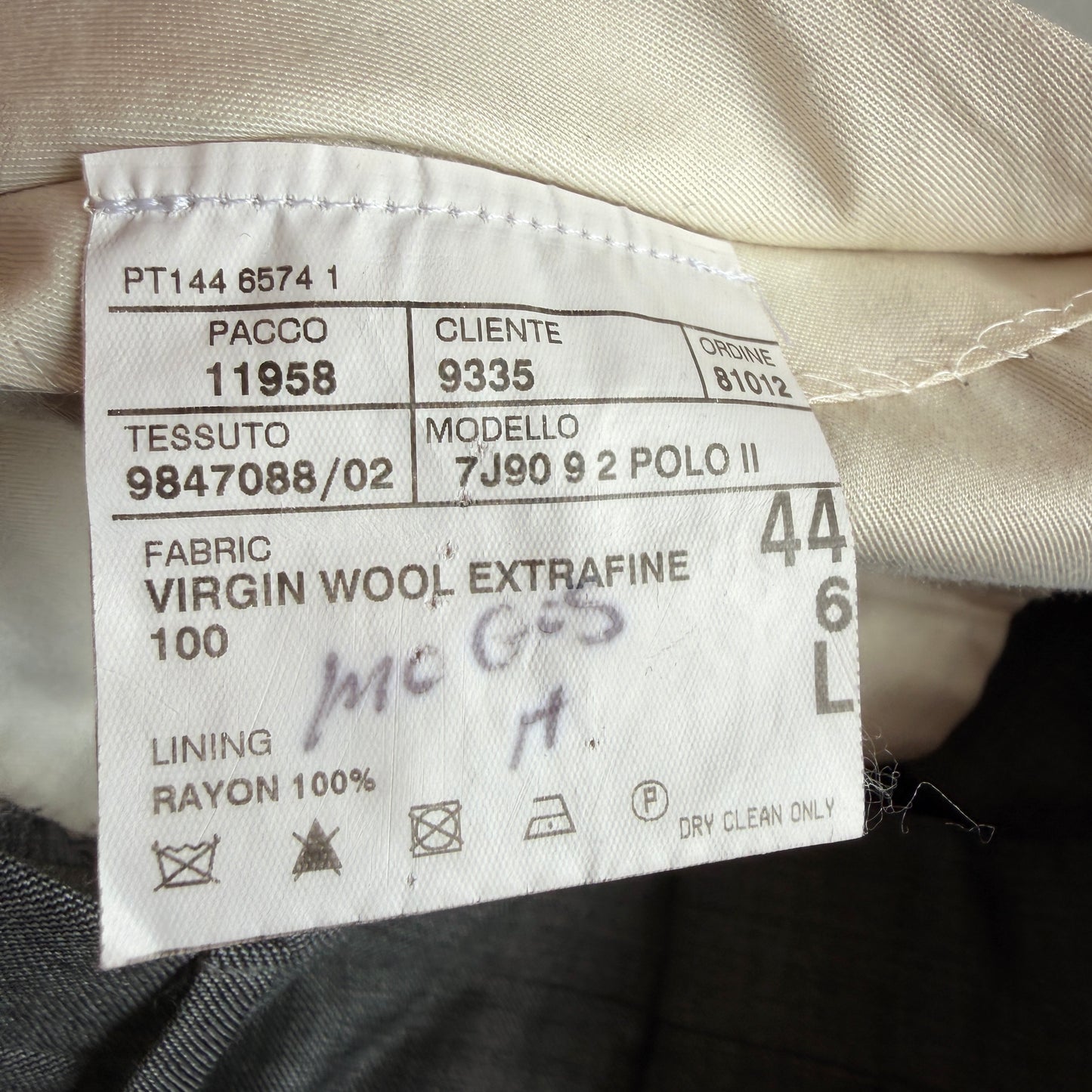 Polo Ralph Lauren (44L, 34x34) 2000s 3-Button Gray Pleated Suit