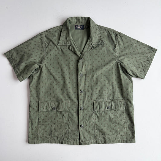 NWOT RRL Ralph Lauren (XL) Evanston Cotton Ripstop Short Sleeve Camp Shirt