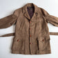 VNTG Paul Stuart (54) Tweed Wool Belted Balmacaan Norfolk-Style Field Coat