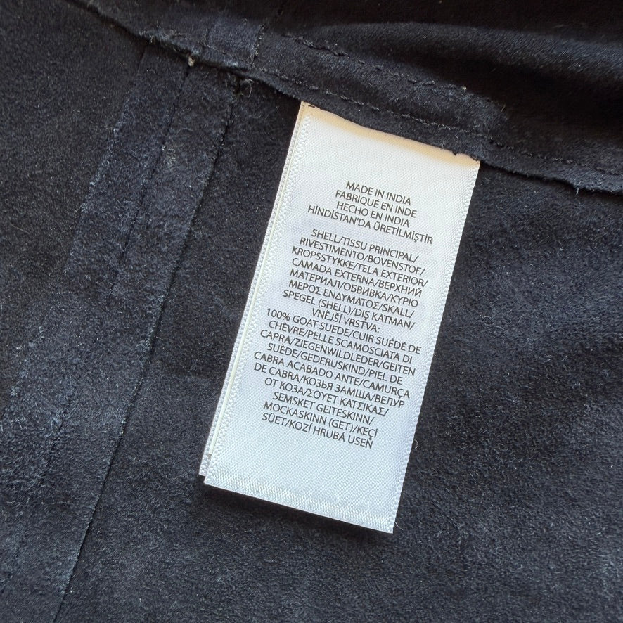 Polo Ralph Lauren (L) Navy Blue Goat Suede Leather Field Chore Sports Coat