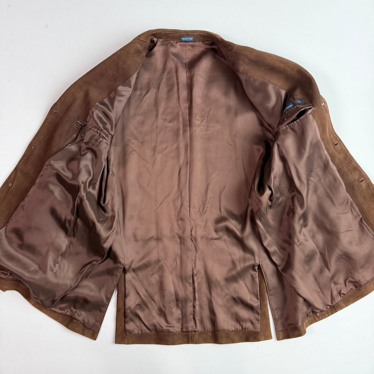 Polo Ralph Lauren (XL / 46L) Suede Leather Brown Hacking Jacket Coat