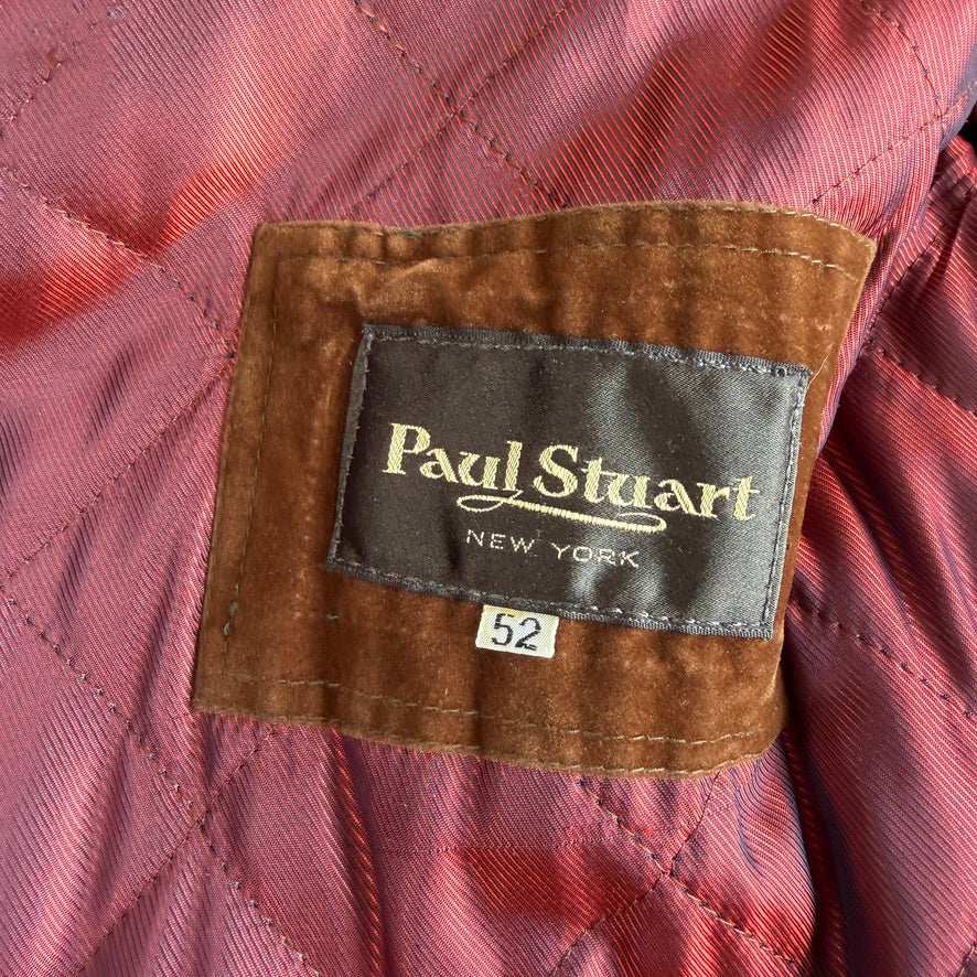 Paul Stuart (52IT / L) Plaid Wool Quilt Lined Hunting Chore Coat
