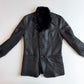 Giorgio Armani (48IT /38R) Lamb Shearling Leather Black Button Coat
