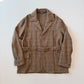 VNTG Polo Ralph Lauren (L) Wool Tweed Olive Windowpane Norfolk Coat Jacket