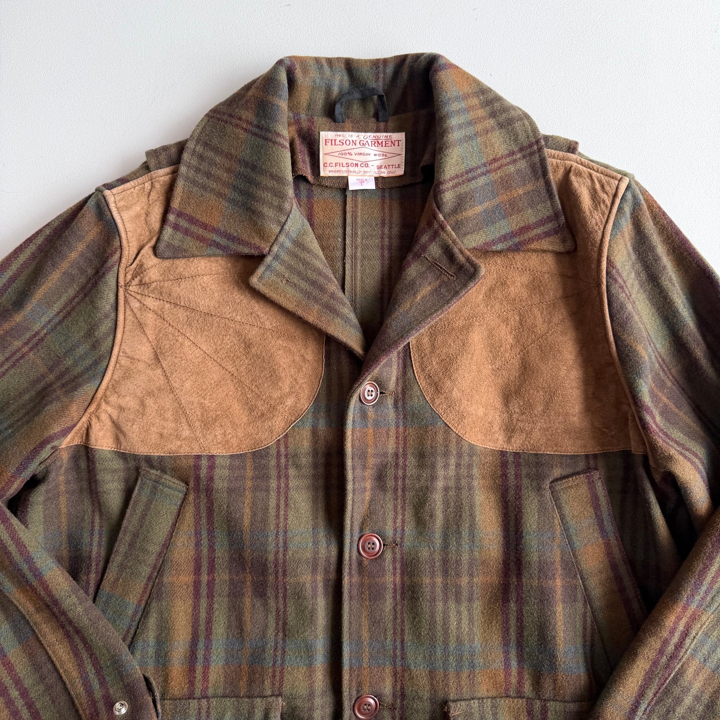 Filson (L) Yukon Wool Plaid Shooting Cruiser Mackinaw Coat