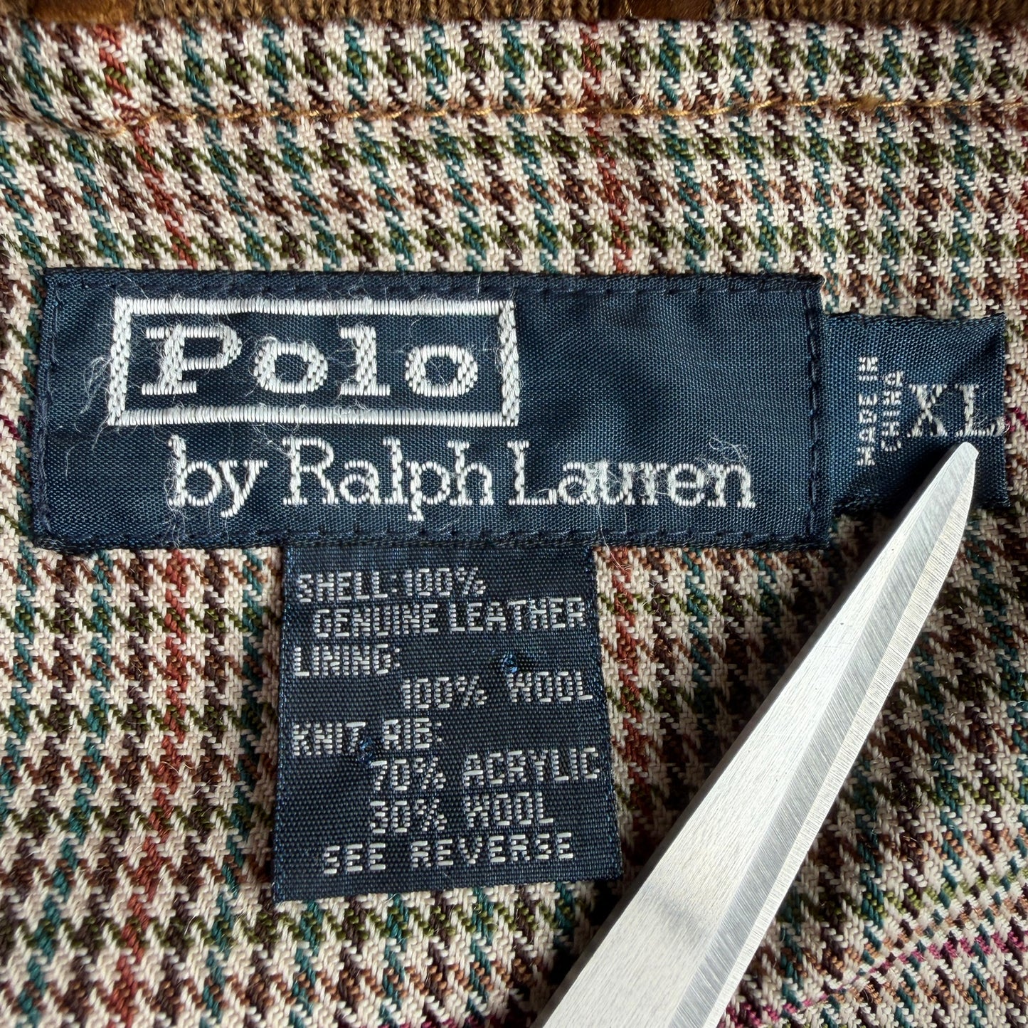 Polo Ralph Lauren (XL) Mustard Brown Suede Leather Button Bomber Jacket