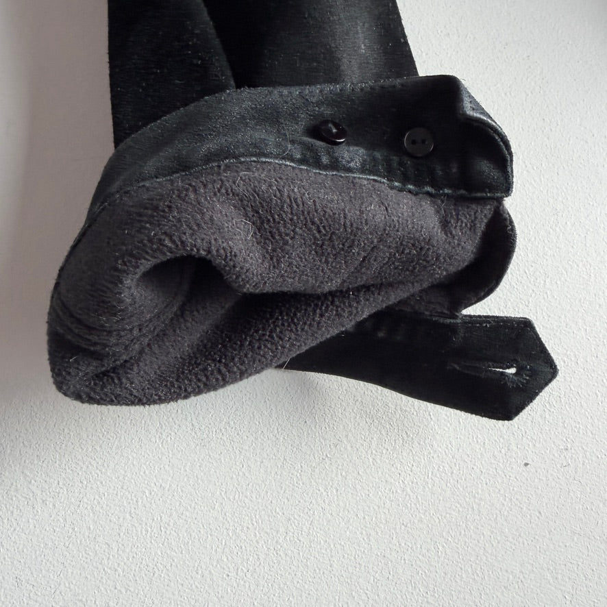 Polo Ralph Lauren (XL) Suede Leather Black Fleece-Lined Jacket