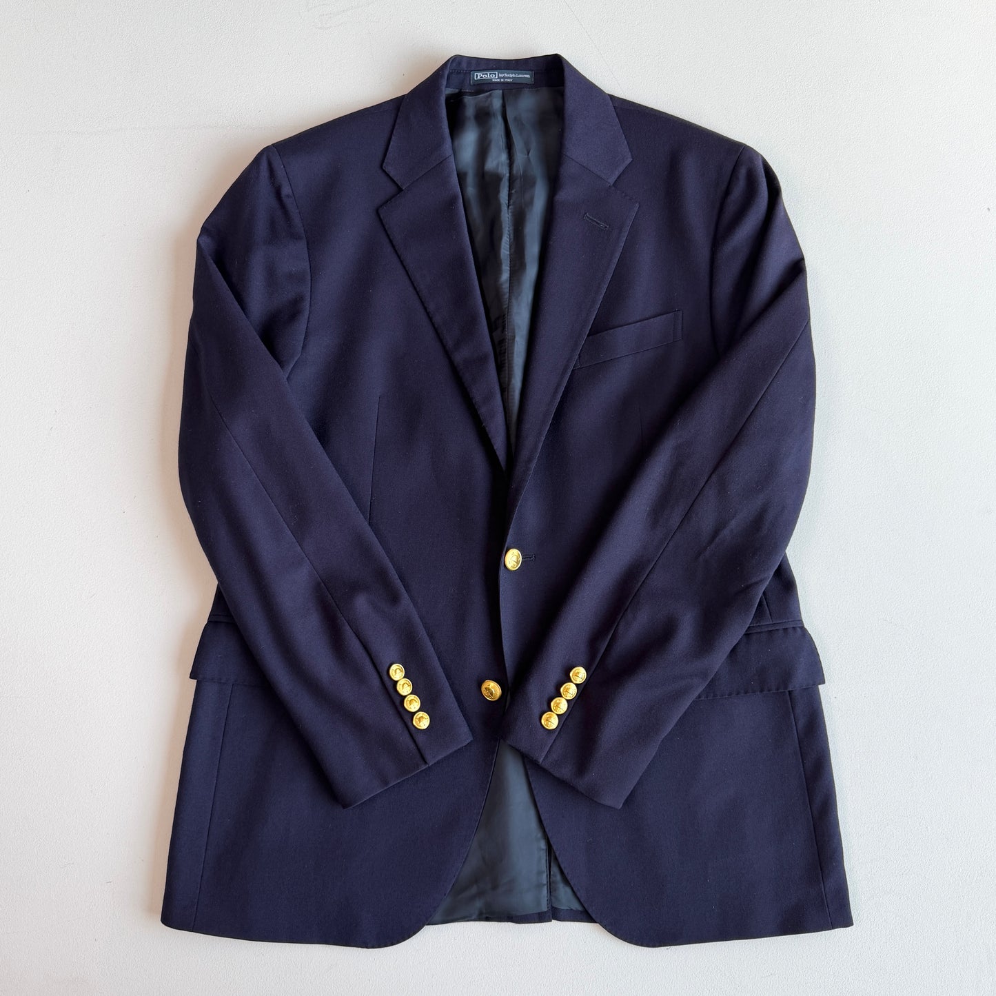 Polo Ralph Lauren (41R) Navy Blue Saxony Wool Blazer Sports Coat