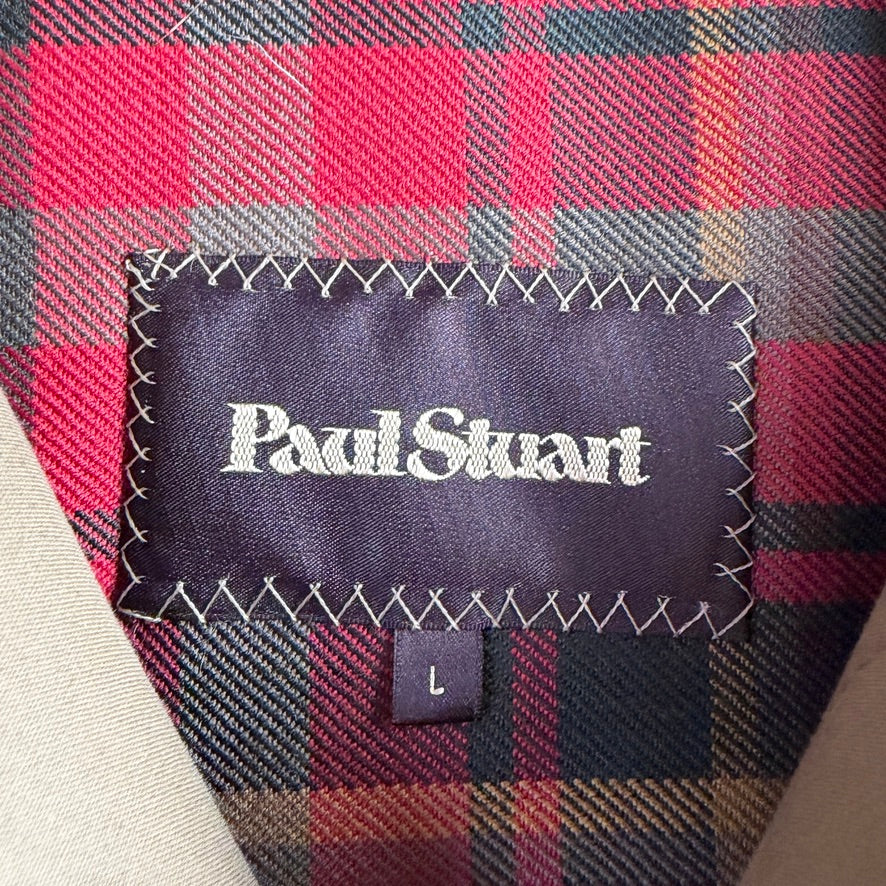 Paul Stuart (L / 42L) Cotton Side-Tab Olive/Khaki Rain Mac Coat