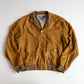 Polo Ralph Lauren (XL) Mustard Brown Suede Leather Button Bomber Jacket