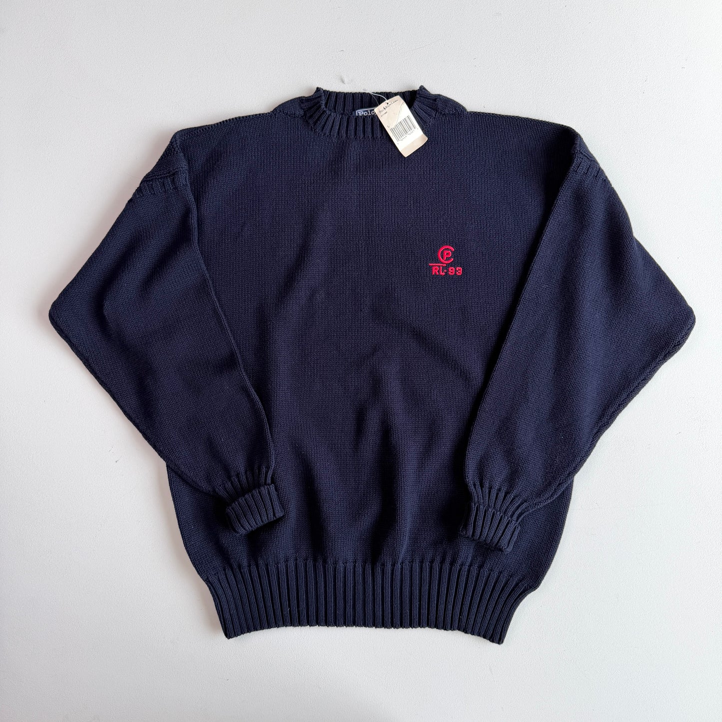 NWT VNTG Polo Ralph Lauren (L) CP RL-93 Cotton Knit Sweater