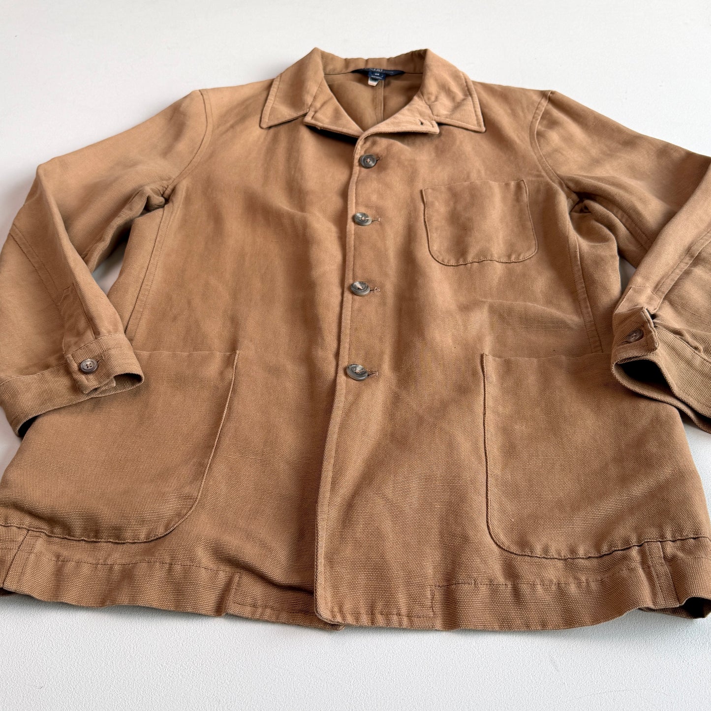 VNTG Polo Ralph Lauren (M) RARE Linen Cotton Canvas Chore Coat