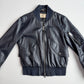 Burberry Brit (48 IT / M) Metallic Blue Leather Bomber Jacket