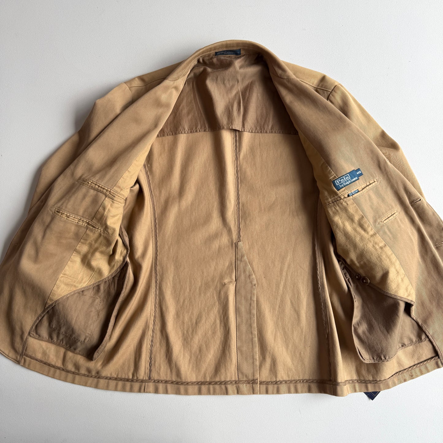 NWT Polo Ralph Lauren (44R) Cavalry Twill Cotton Khaki 3-2 Roll Sport Coat