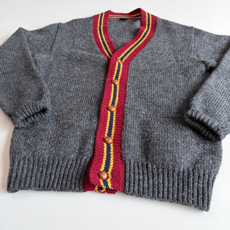 VNTG GANT (L) Ivy Prep "Gryffindor" Shetland Wool Cardigan Sweater