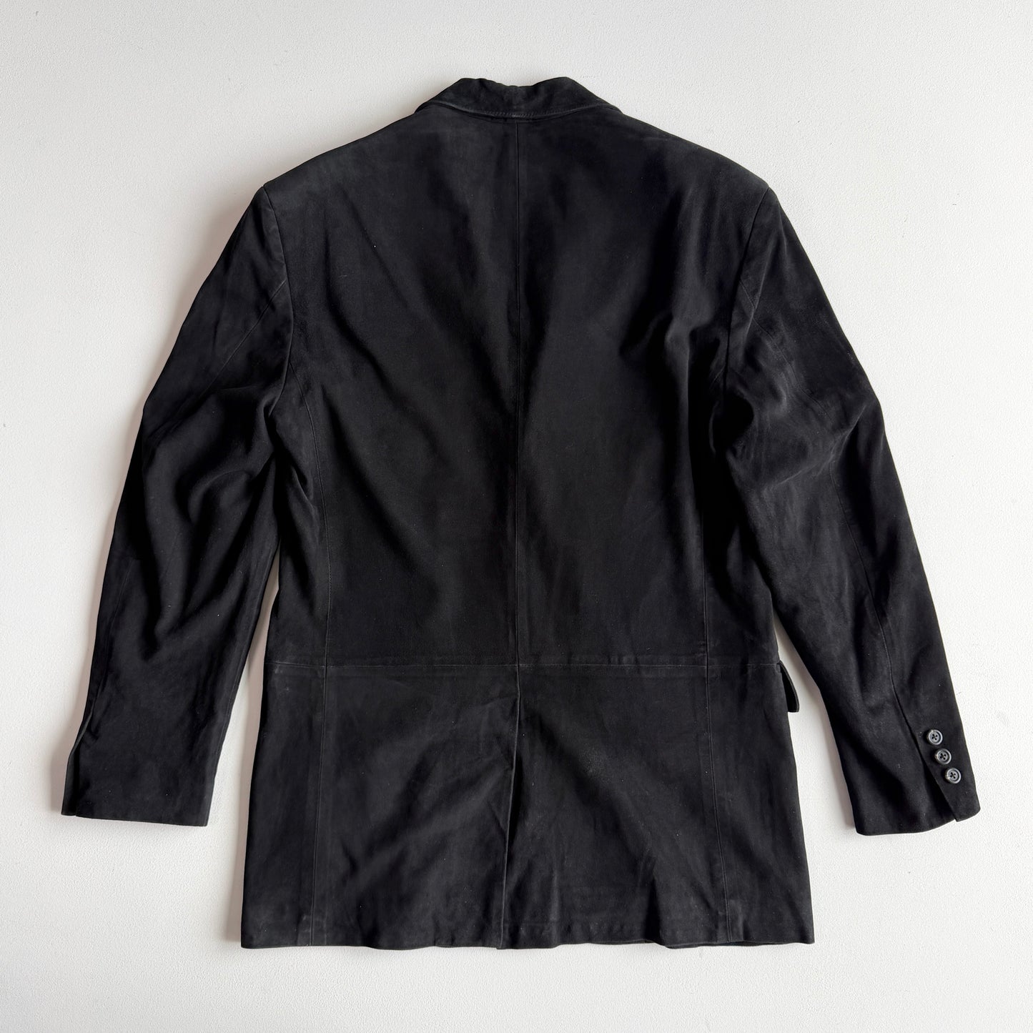 Polo Ralph Lauren (S / 38R) Black Suede Leather Structured Sport Coat