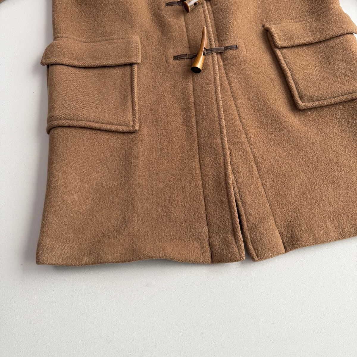 VNTG Burberry London (48) 100% Wool Brown Nova Check Duffle Coat