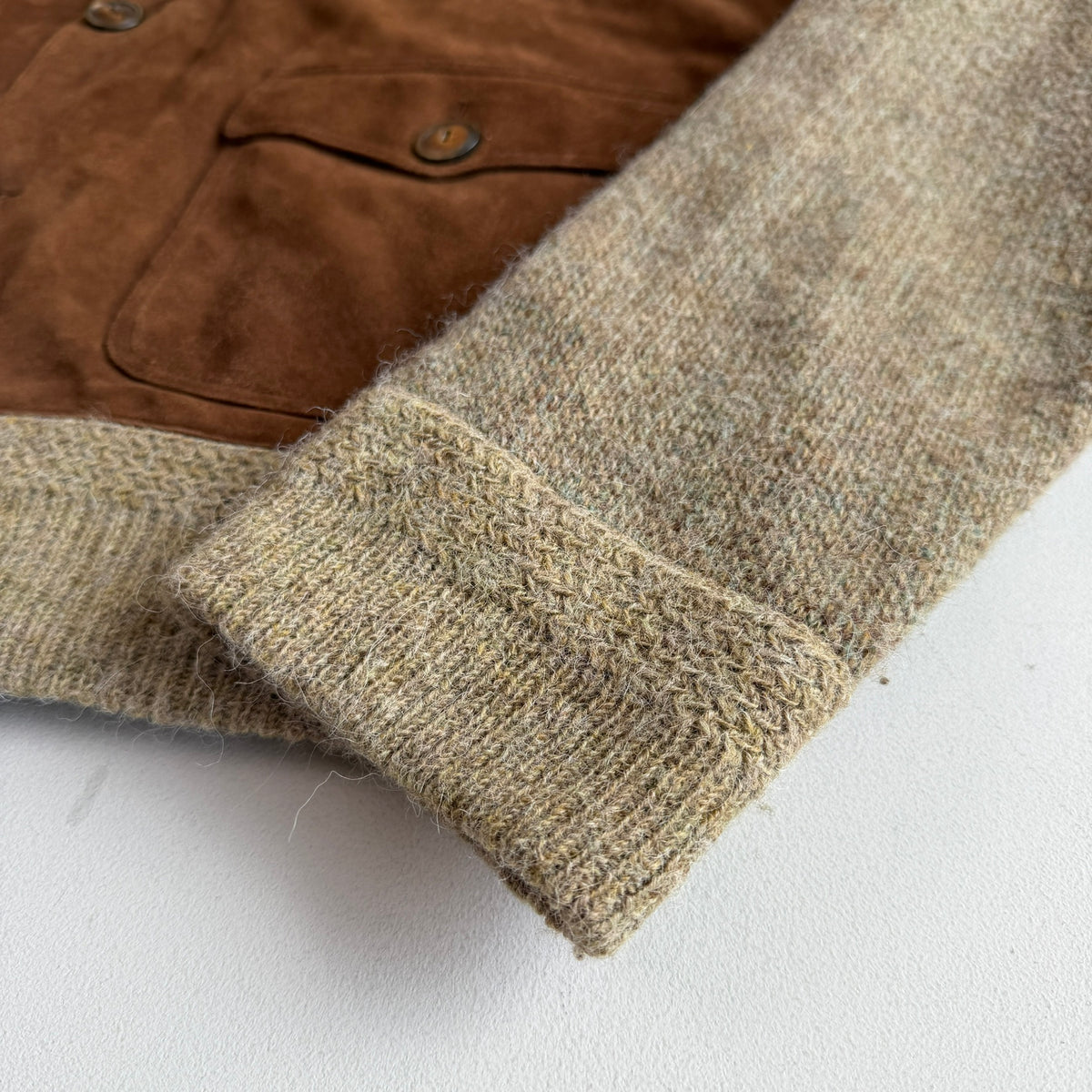 Polo Ralph Lauren (XL) Suede Alpaca/Wool Button Cardigan Sweater