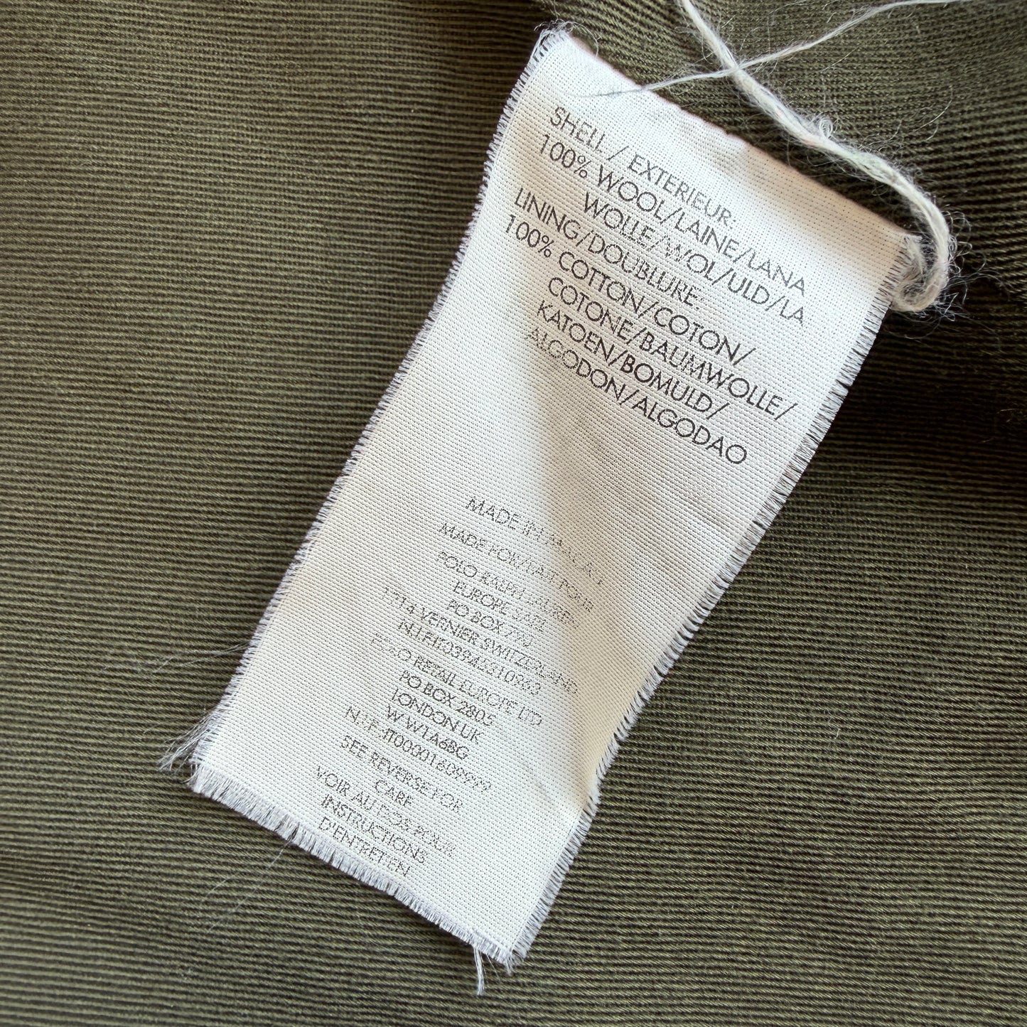 VNTG RRL Ralph Lauren (M) Olive Wool tweed Double Cape Sports Coat