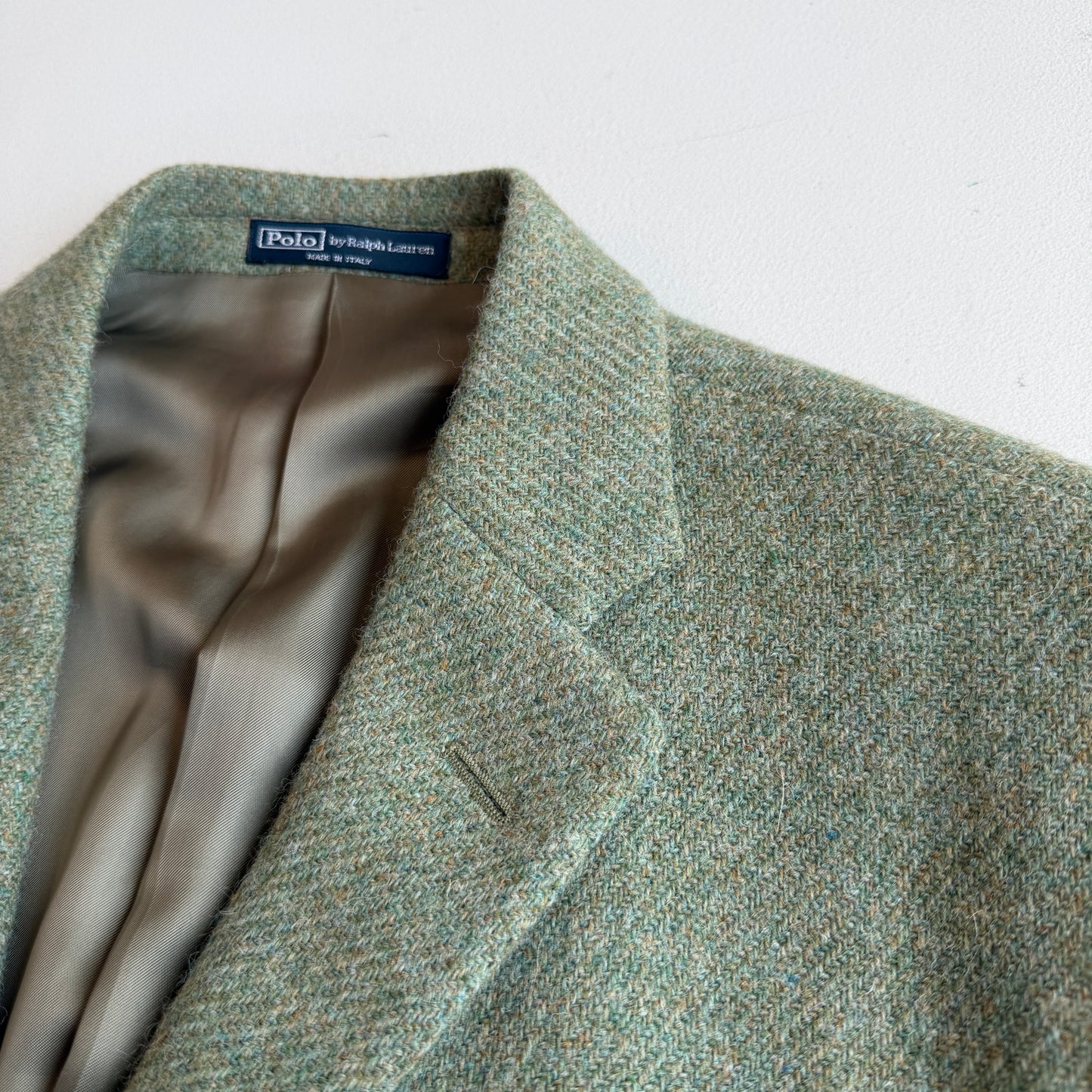 Polo Ralph Lauren (40L) Mint Green Melange Wool Sport Coat