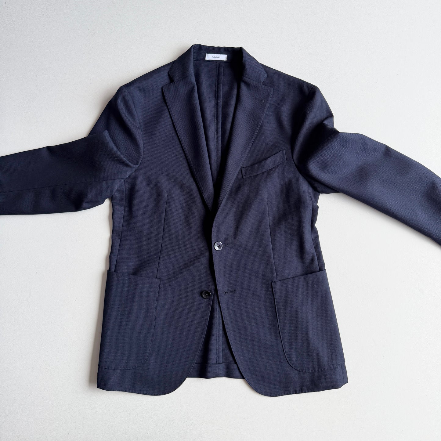 Boglioli (50 IT) Navy Blue 100% Wool Unstructured 3-2 Roll K Jacket Sport Coat