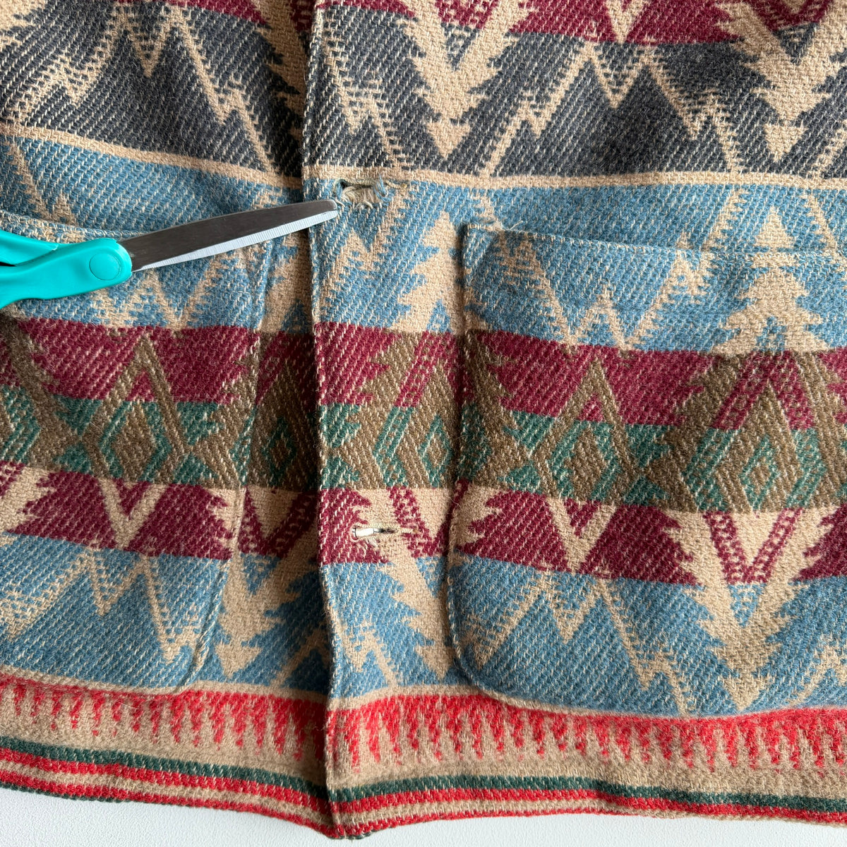 VNTG Polo Ralph Lauren (M) Wool Blanket Southwest Beacon Button Jacket