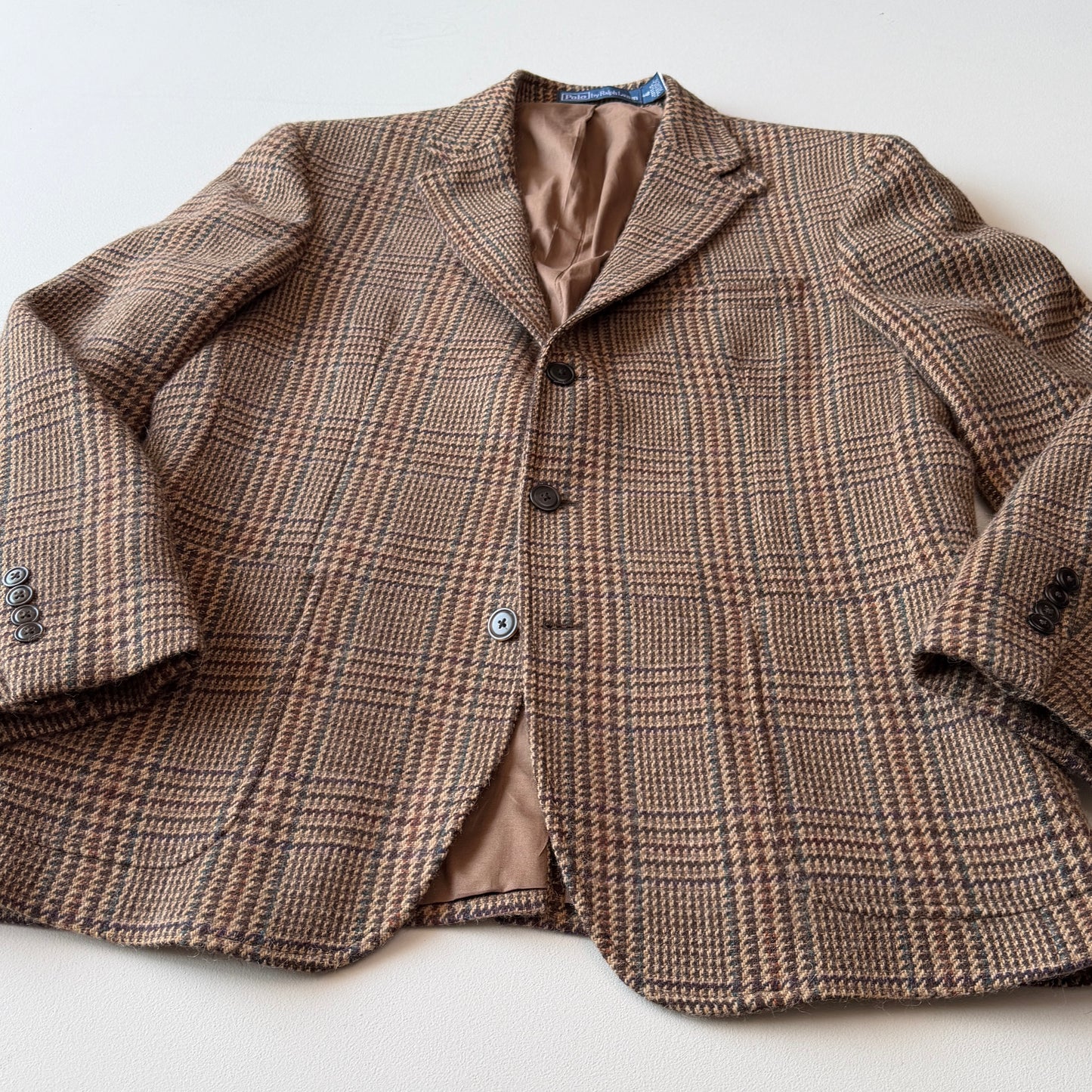 NWOT Polo Ralph Lauren (44R) Prince of Wales Wool Tweed Sport Coat