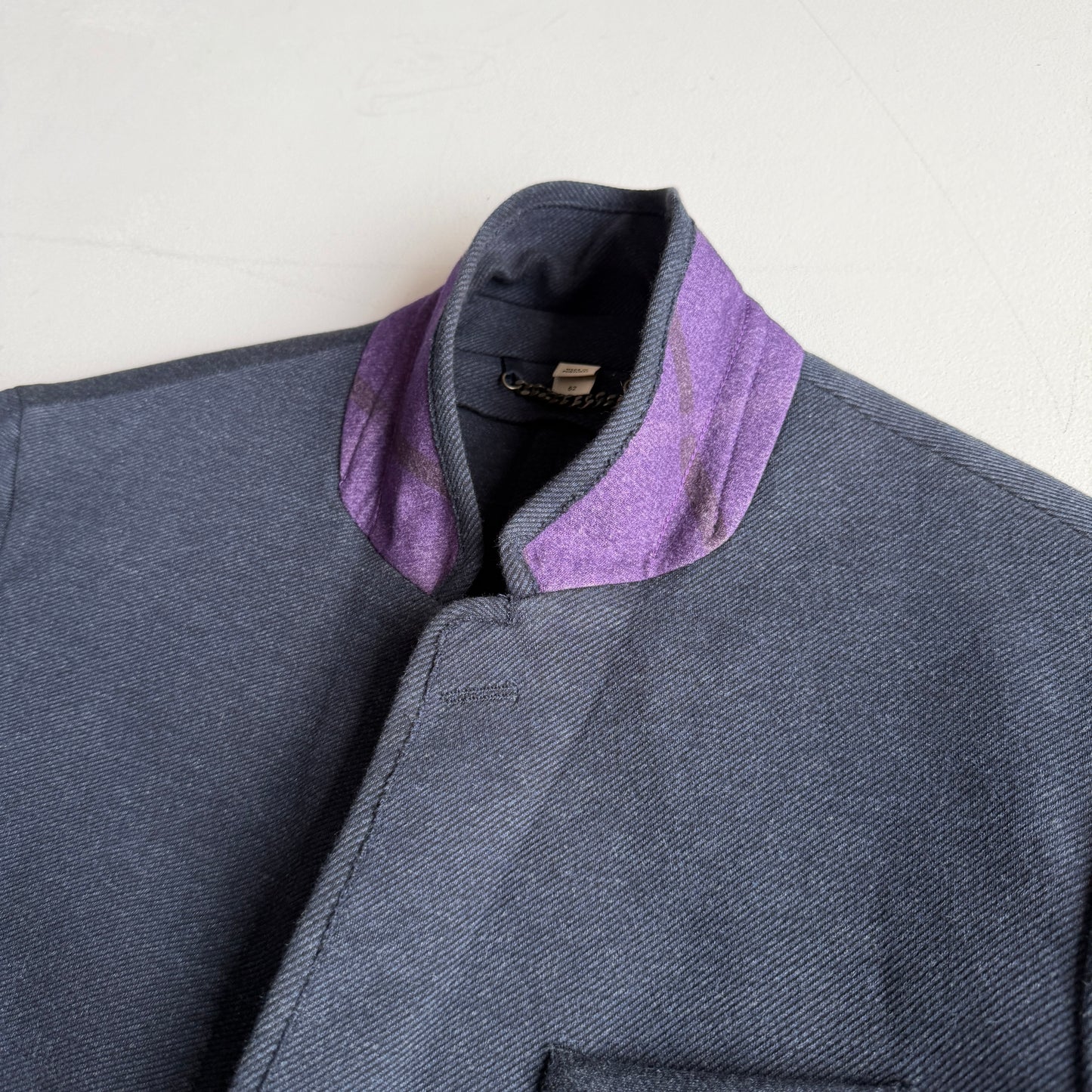 Burberry (52IT) Cotton Blend Lightly Structured Blue Sports Jacket