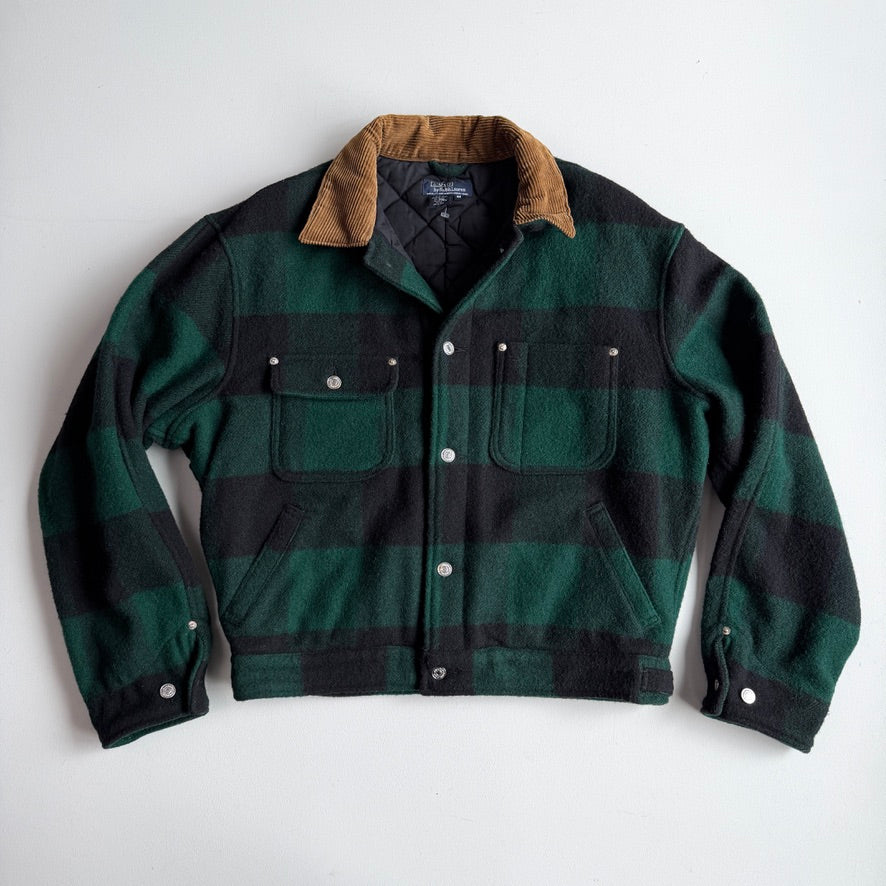 NWOT VNTG Polo Ralph Lauren (M) Wool Plaid Trucker Woodsmen Jacket