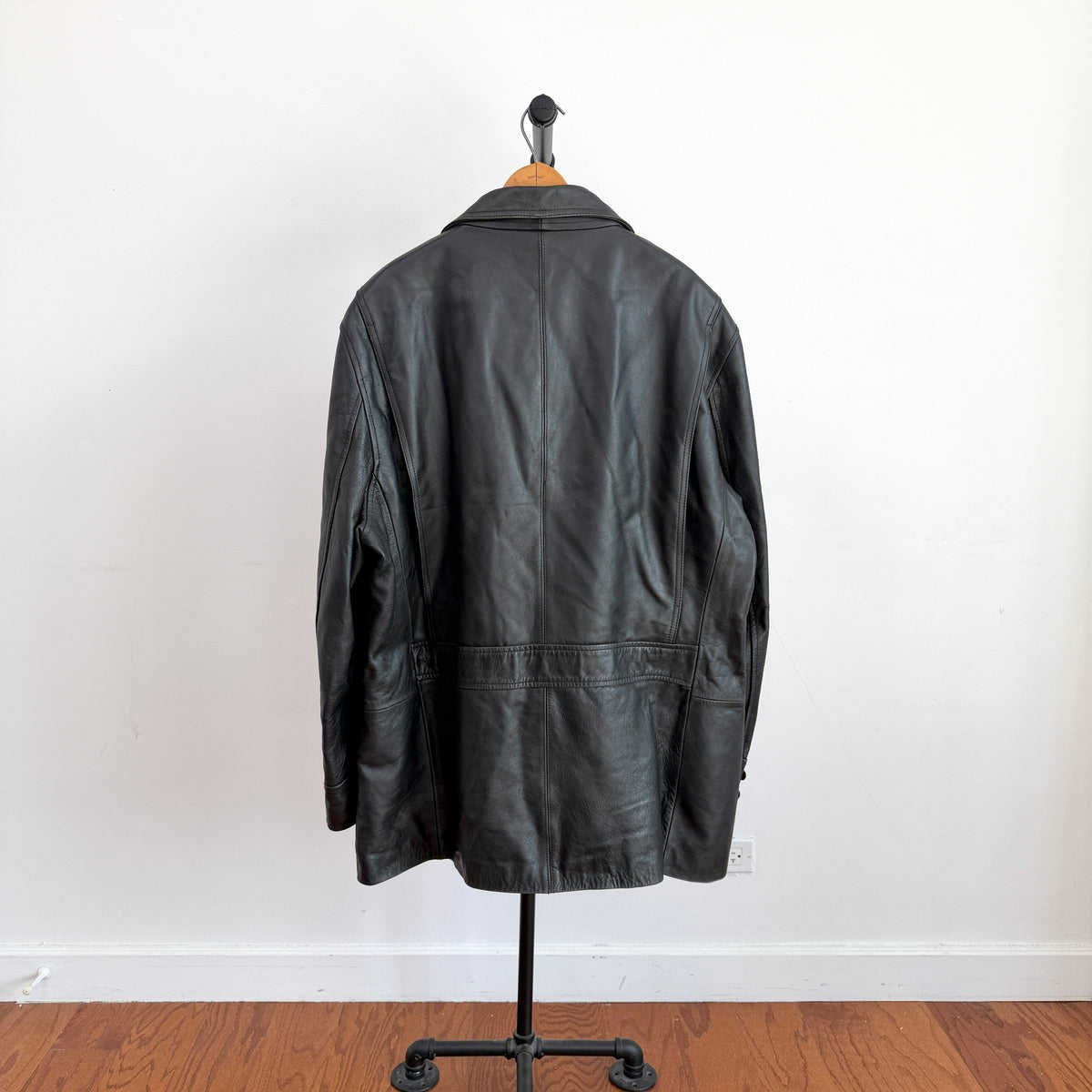 Polo Ralph Lauren (2XL) Black Leather Half-Norfolk Sport Field Coat