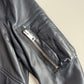 Burberry Brit (48 IT / M) Metallic Blue Leather Bomber Jacket