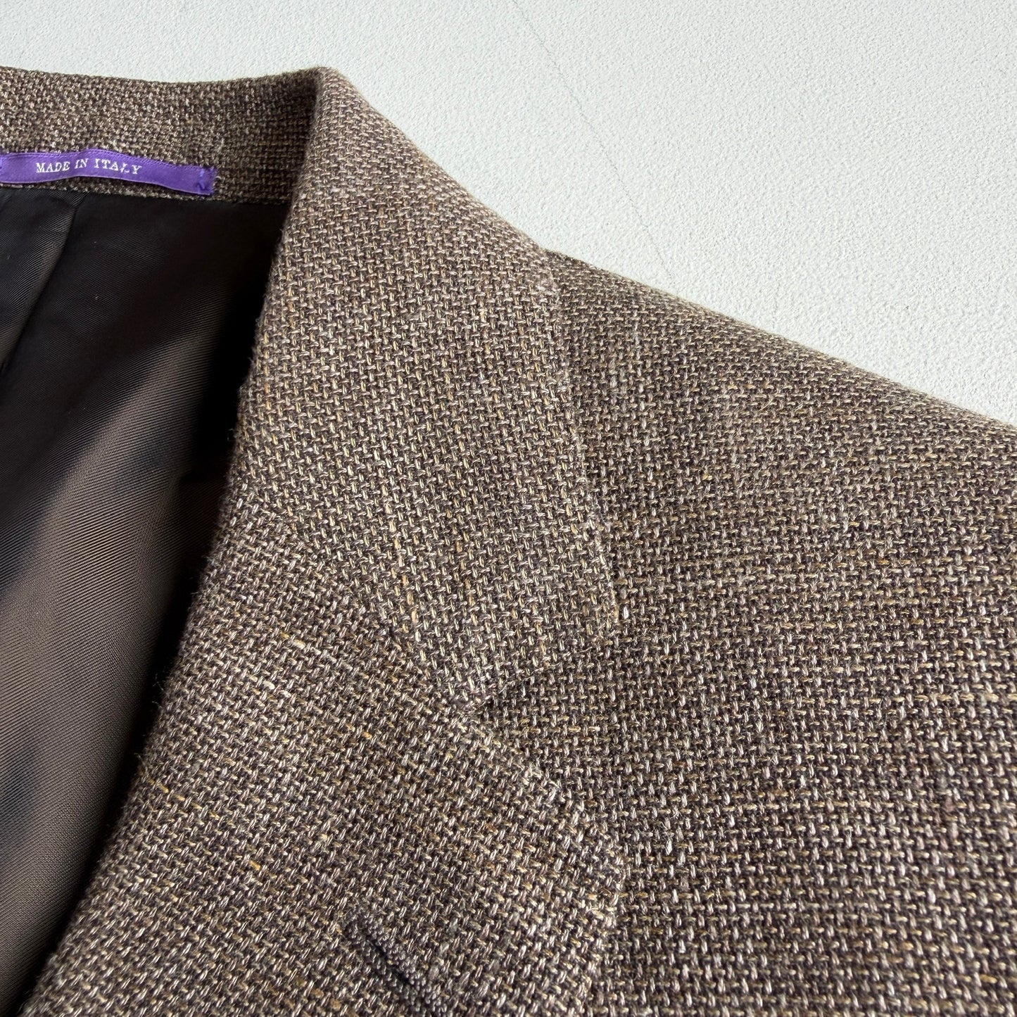Ralph Lauren Purple Label (42R) Linen/Wool Hopsack Taupe Sport Coat