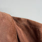 Burberry (52 /54) Suede Nova Check Raglan Balmacaan Leather Coat