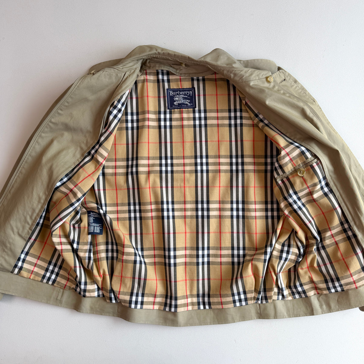 VNTG Burberry (54 / XL) Cotton Gabardine Zip Harrington Jacket