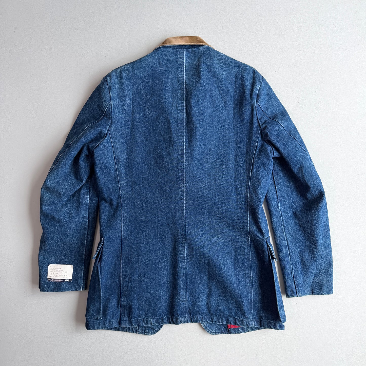 VNTG NWT Polo Ralph Lauren (42L) Indigo Denim Western Plaid Jacket Coat