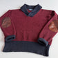 Polo Ralph Lauren (S) 100% Wool Maroon Shawl Collar Rib-Knit Sweater