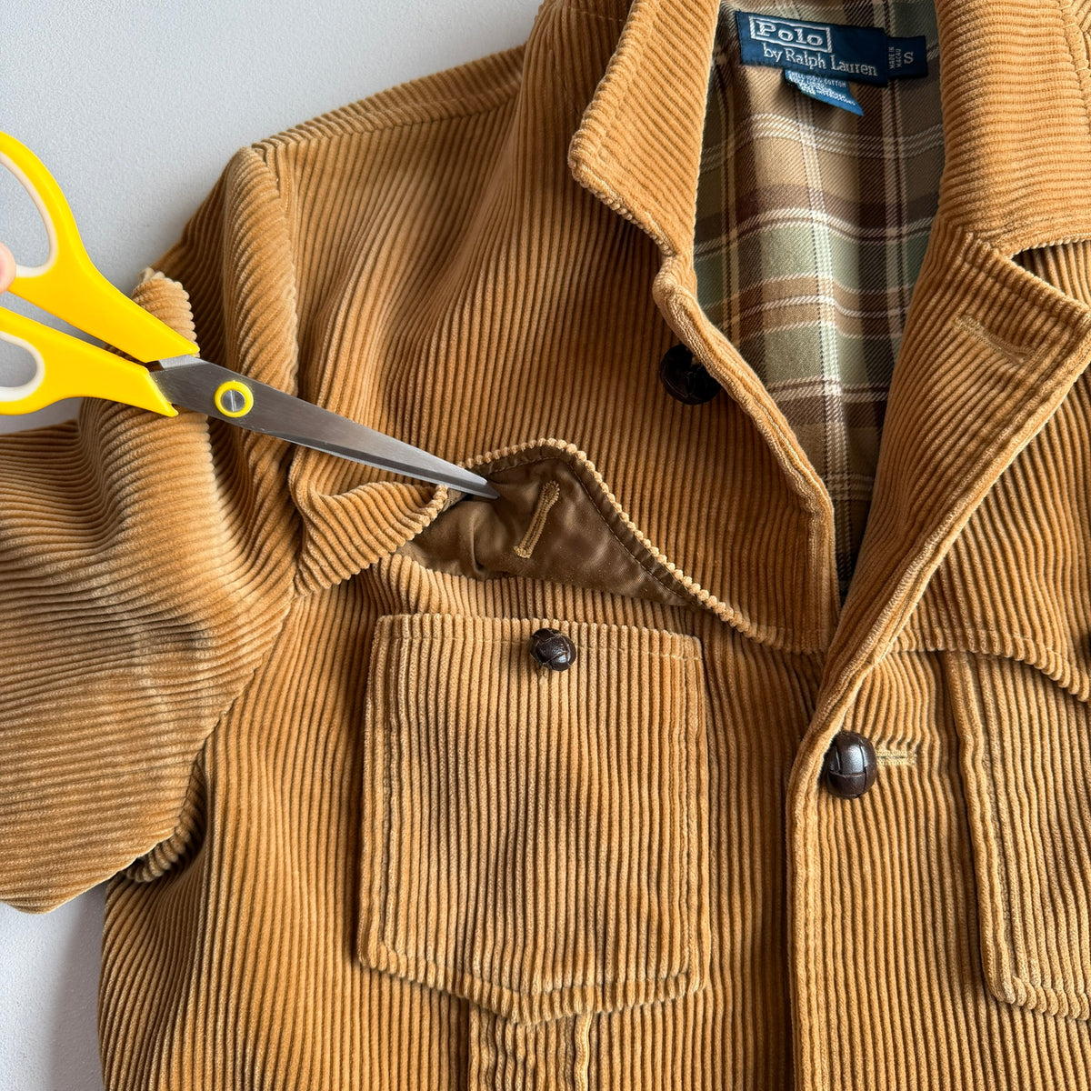 Polo Ralph Lauren (S) Norfolk Corduroy Belted Tan Coat Jacket