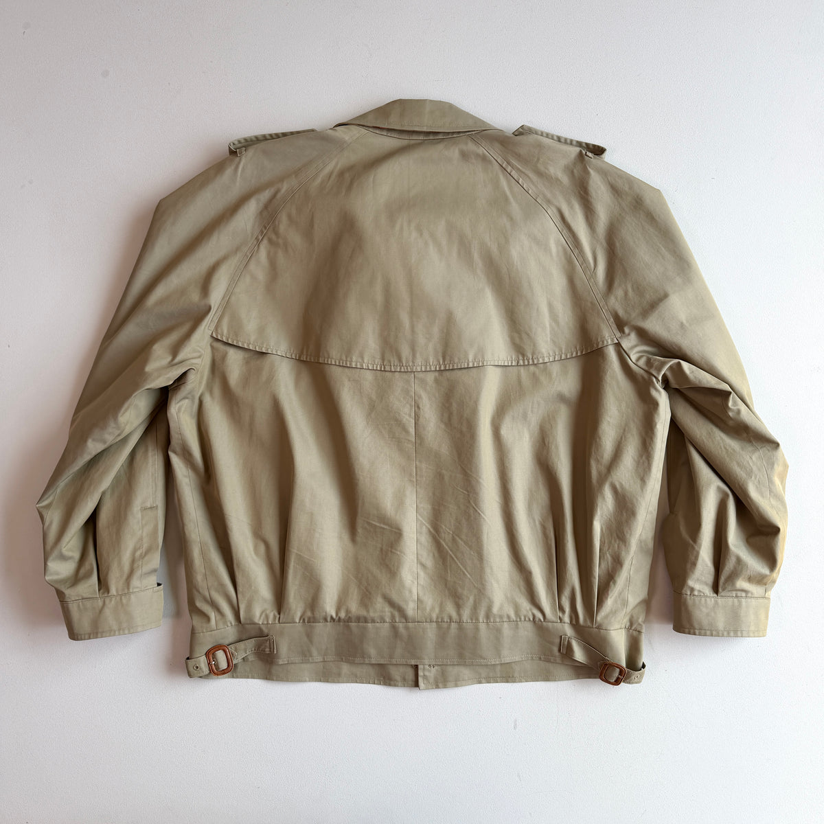 VNTG Burberry (54 / XL) Cotton Gabardine Zip Harrington Jacket
