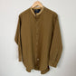 VNTG Polo Ralph Lauren (M) 100% Wool Olive Drab Band Collar WWI Shirt