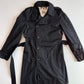 Burberry (54R) Black Poly/Cotton Gabardine Trench Coat