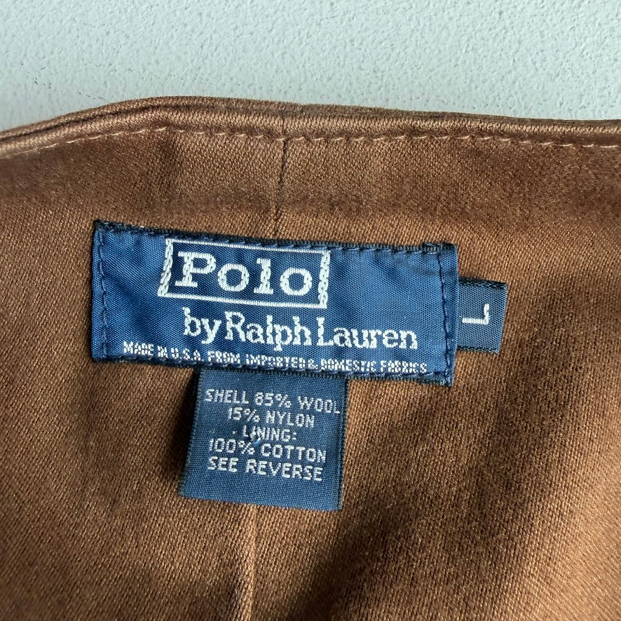 VTNG Polo Ralph Lauren (L) Wool Shadow Plaid 4 Pocket Vest